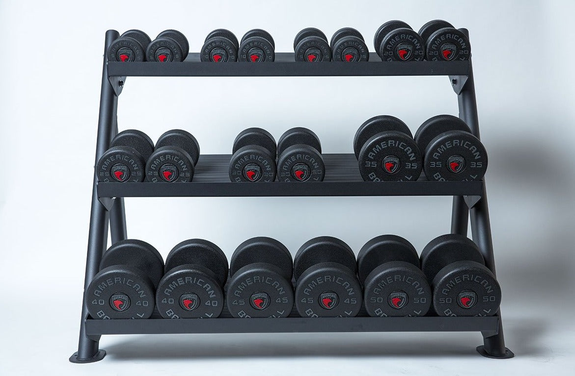 Rack para mancuernas 3-Bandejas Hex Dumbbell  (44 cm)