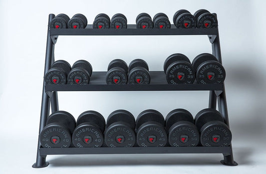 Rack para mancuernas 3-Bandejas Hex Dumbbell  (44 cm)